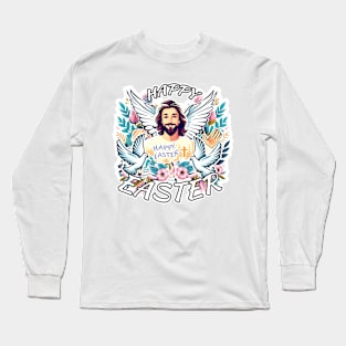 Happy Easter with Jesus Long Sleeve T-Shirt